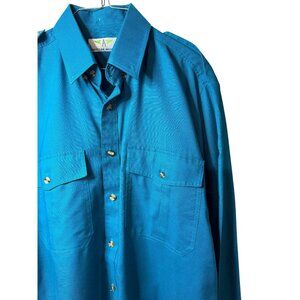 VTG American Weekends Mens Medium Long Sleeve Button Shirt Casual Double Pocket